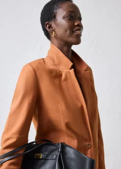 Blazer en cuir velours