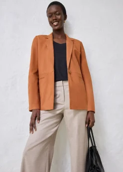 Blazer en cuir velours