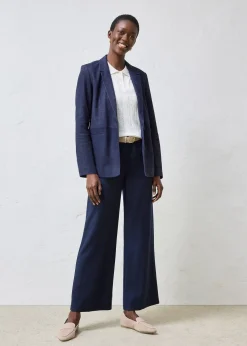 Blazer en cuir velours