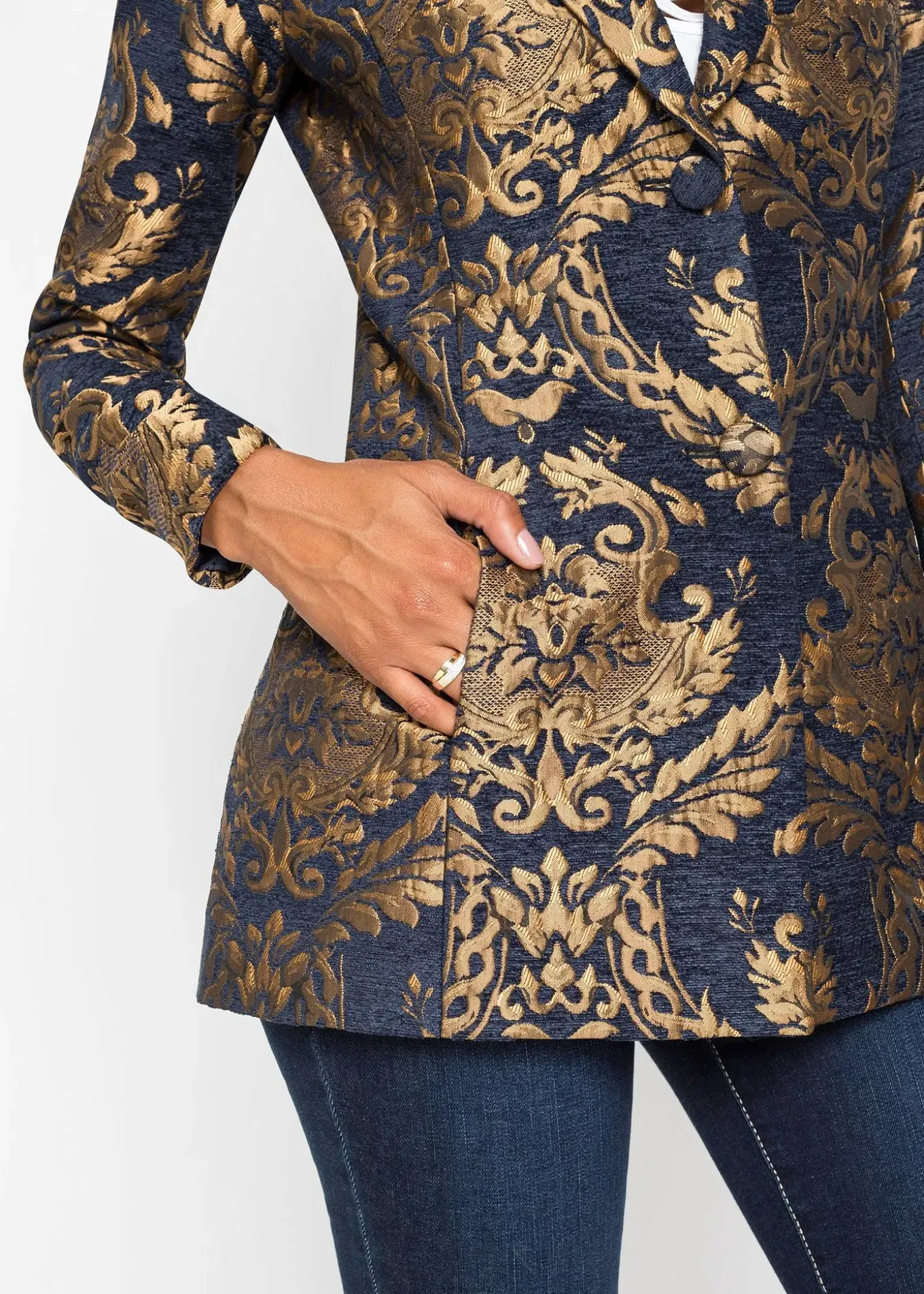 Blazer en jacquard brillant