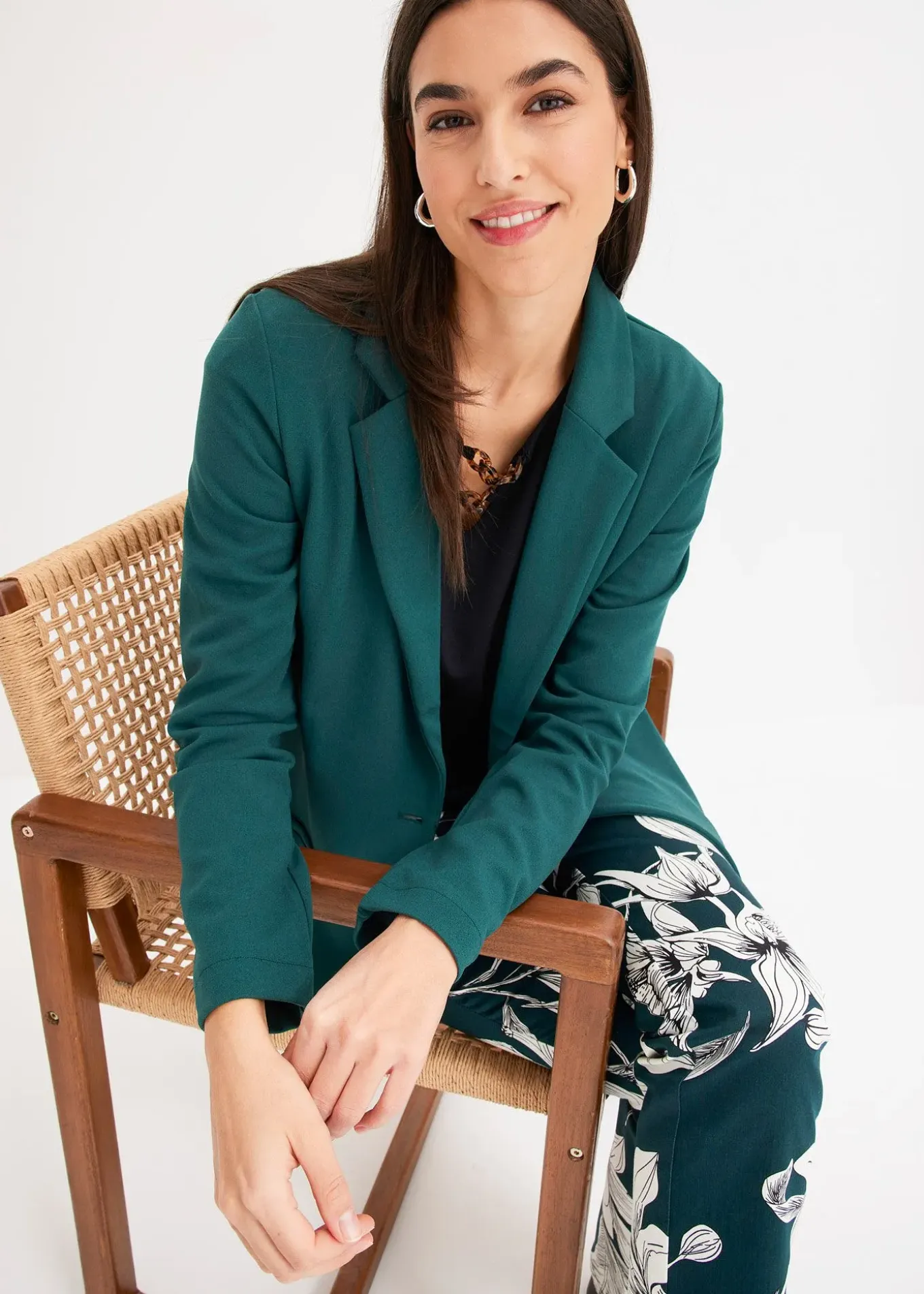 Blazer en jersey crêpe