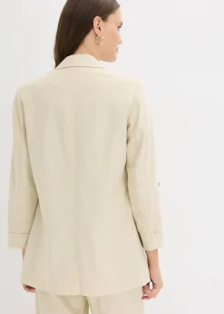 Blazer en lin mélangé