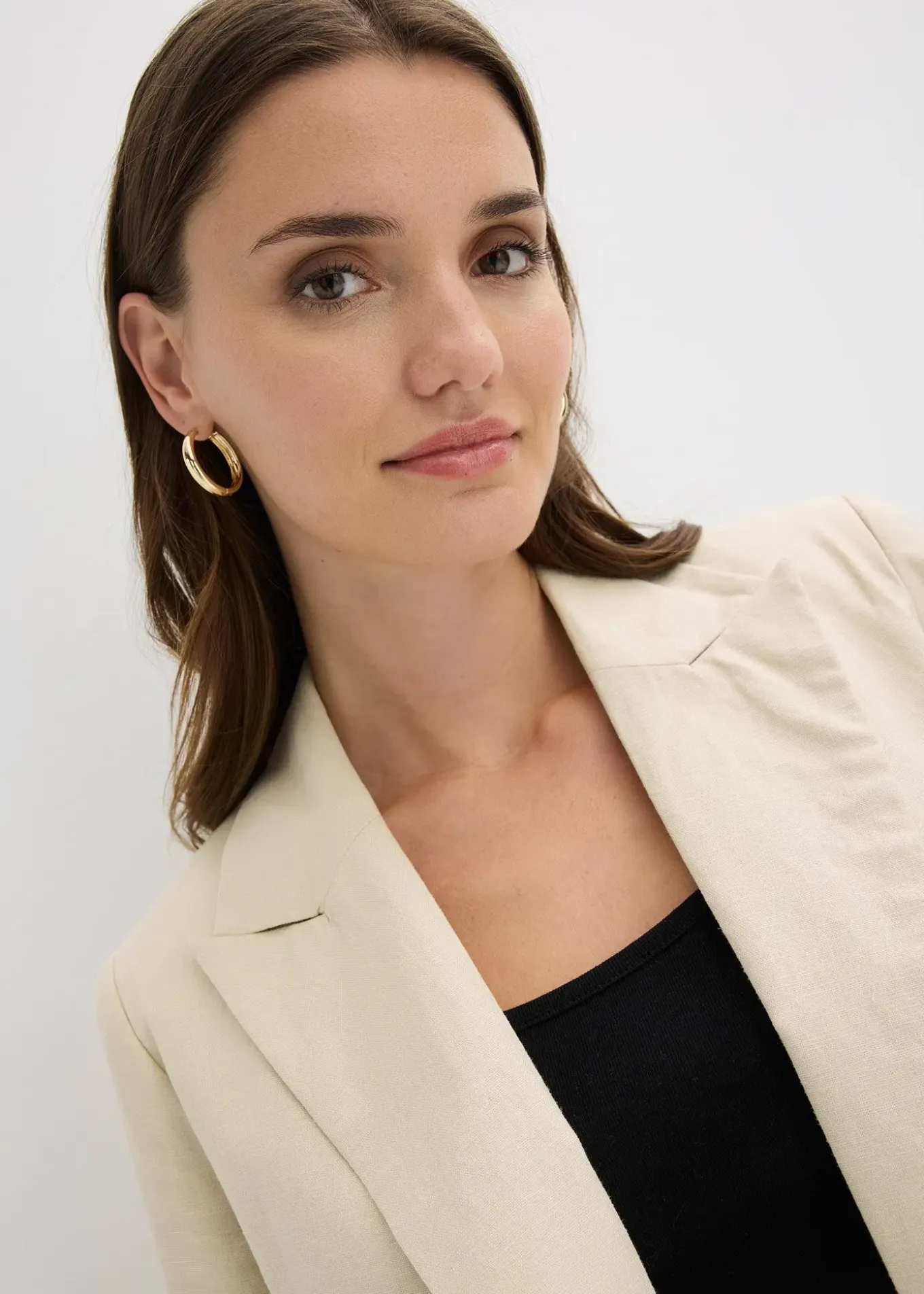 Blazer en lin mélangé