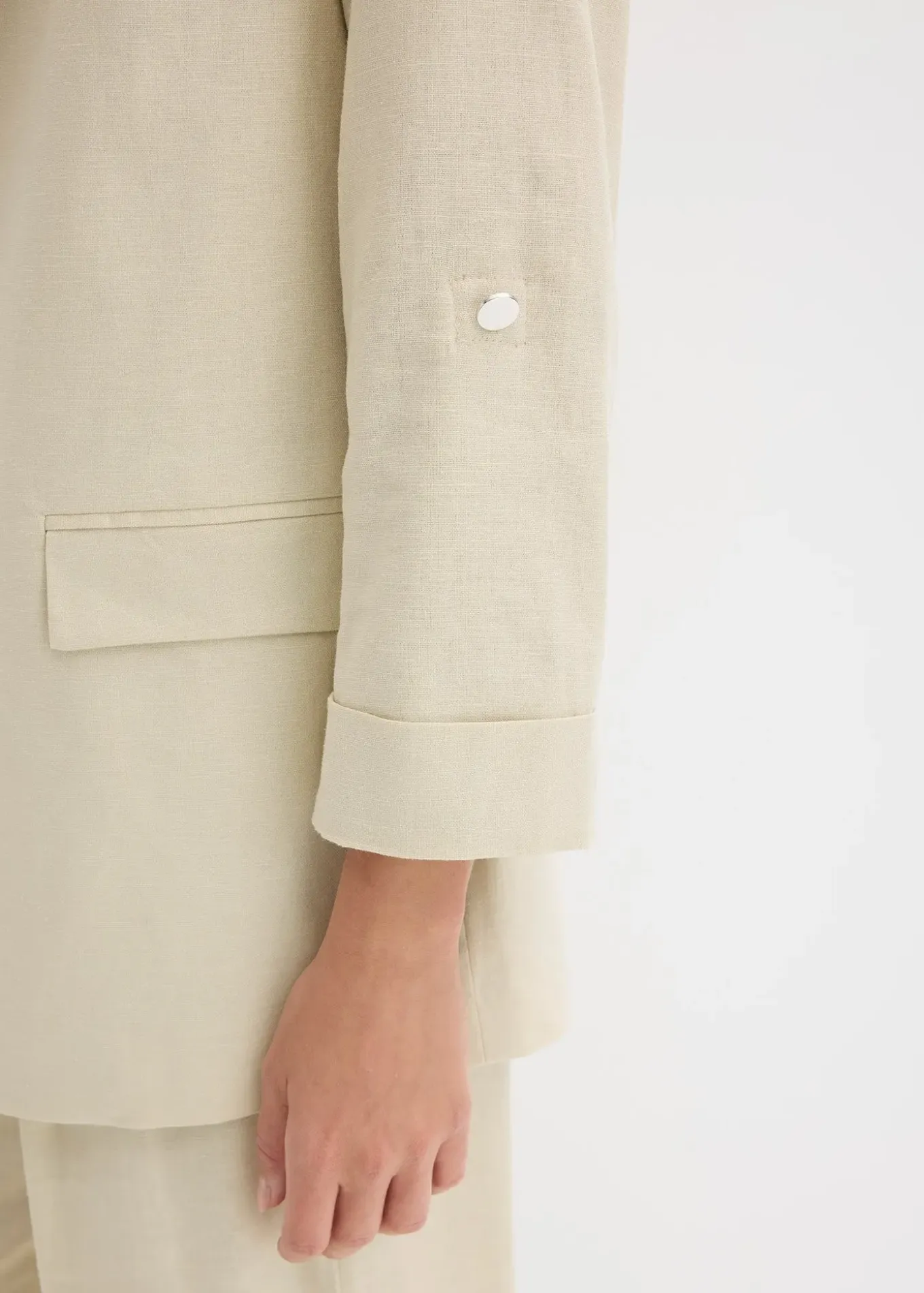 Blazer en lin mélangé