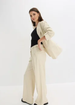 Blazer en lin mélangé