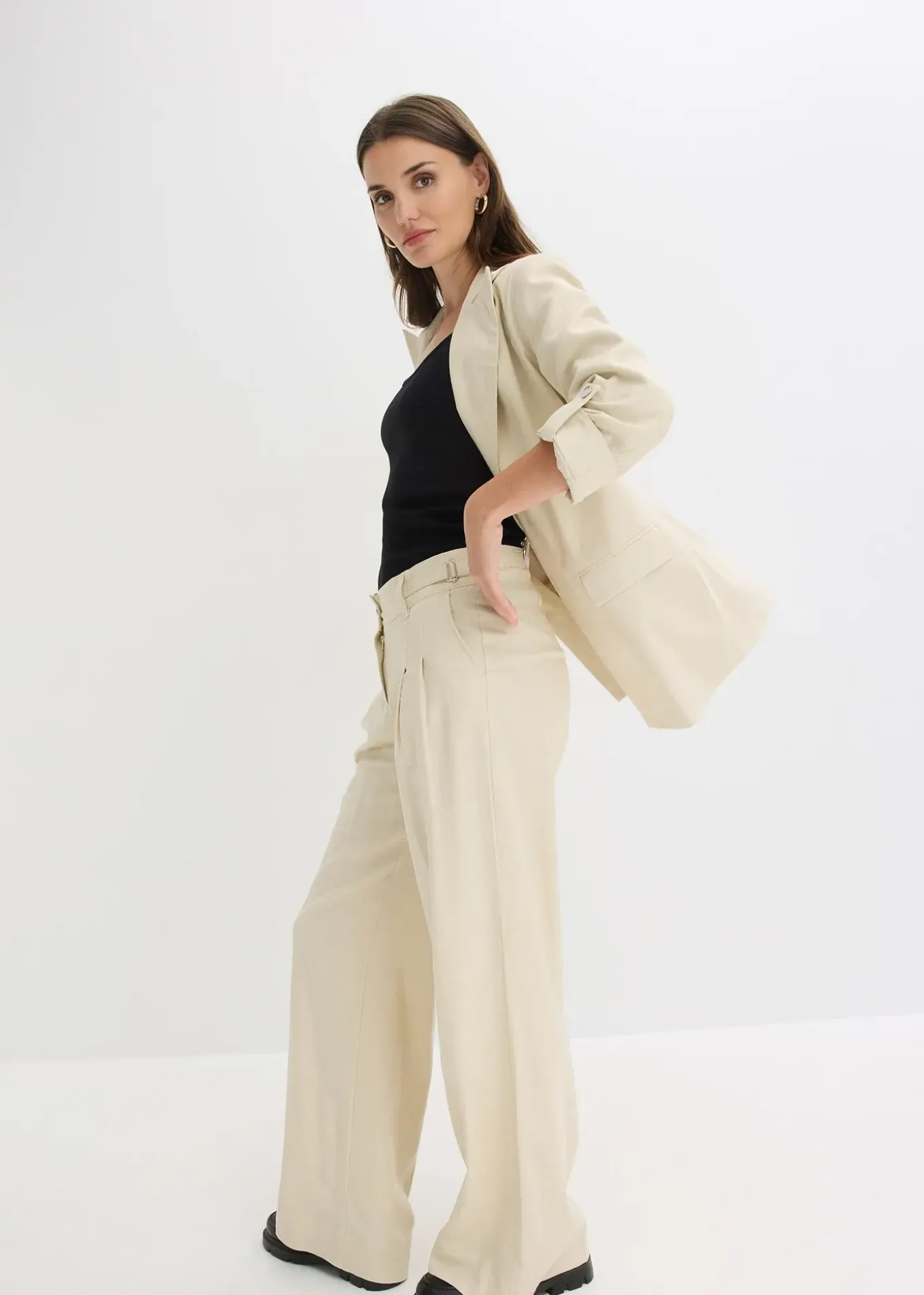 Blazer en lin mélangé