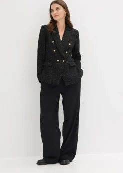 Blazer en maille bouclette à boutonnage double