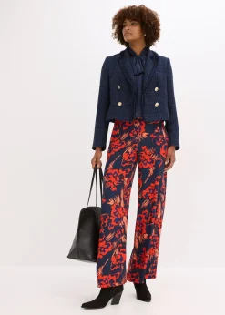 Blazer en maille bouclette à boutons décoratifs