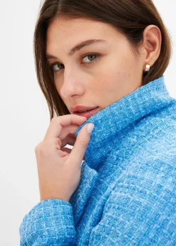 Blazer en maille bouclette à boutonnage double