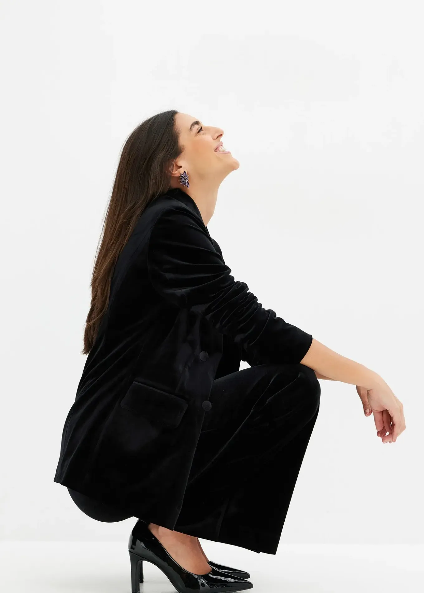 Blazer en velours doux