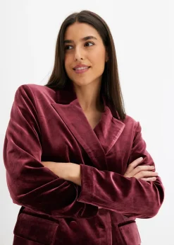 Blazer en velours doux