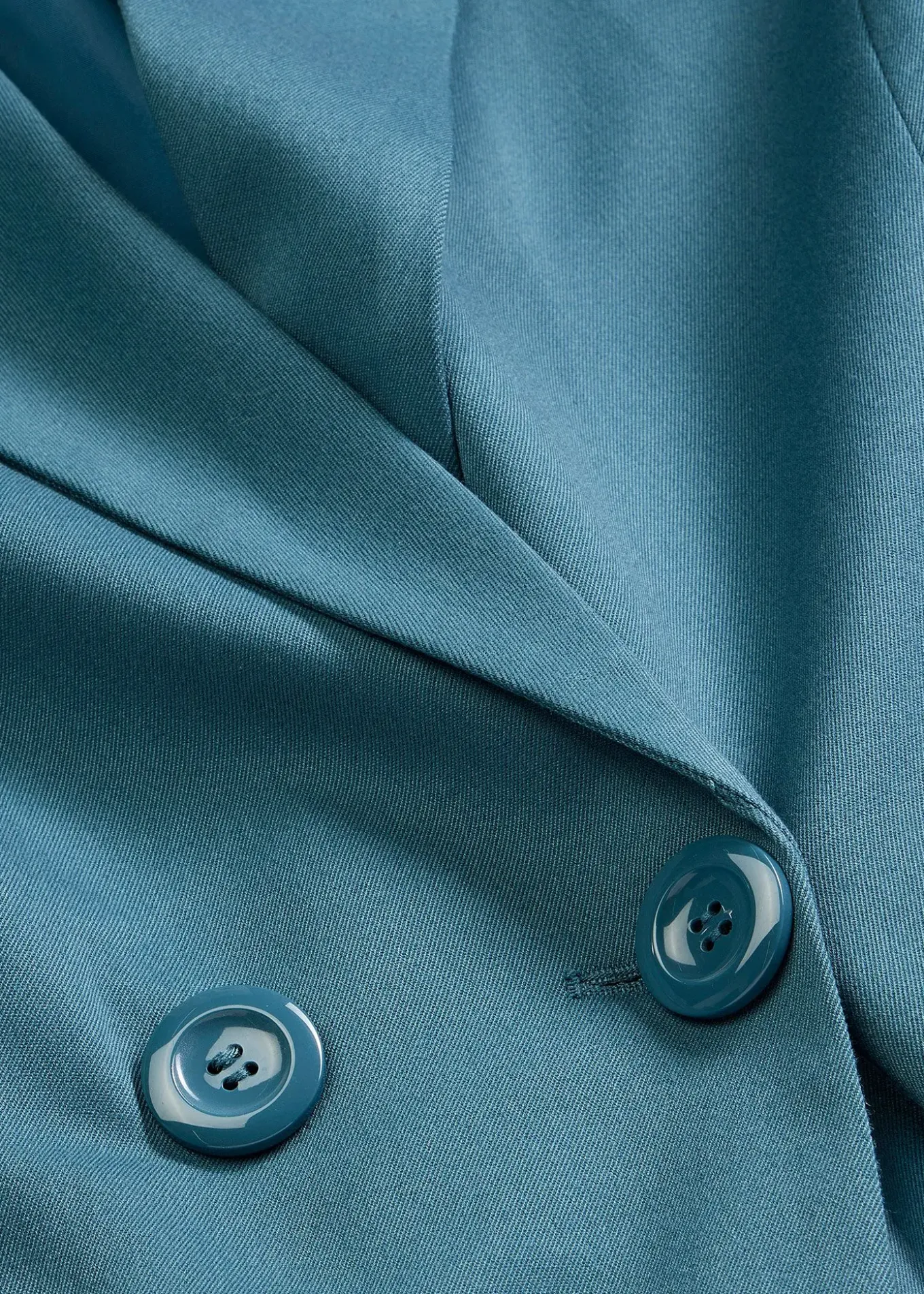 Blazer long à col V, manches longues