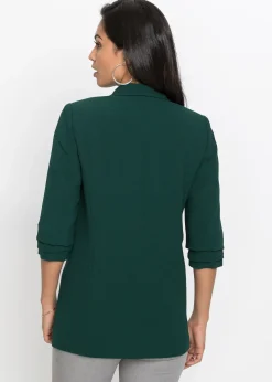 Blazer long à manches drapées