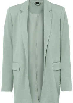 Blazer long en jersey avec poches