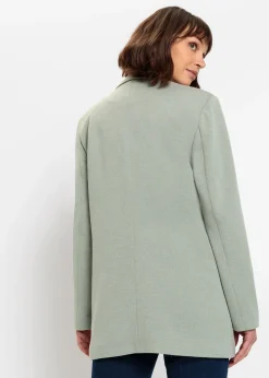 Blazer long en jersey avec poches