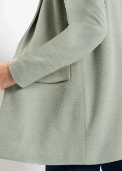 Blazer long en jersey avec poches