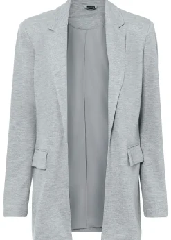 Blazer long en jersey avec poches