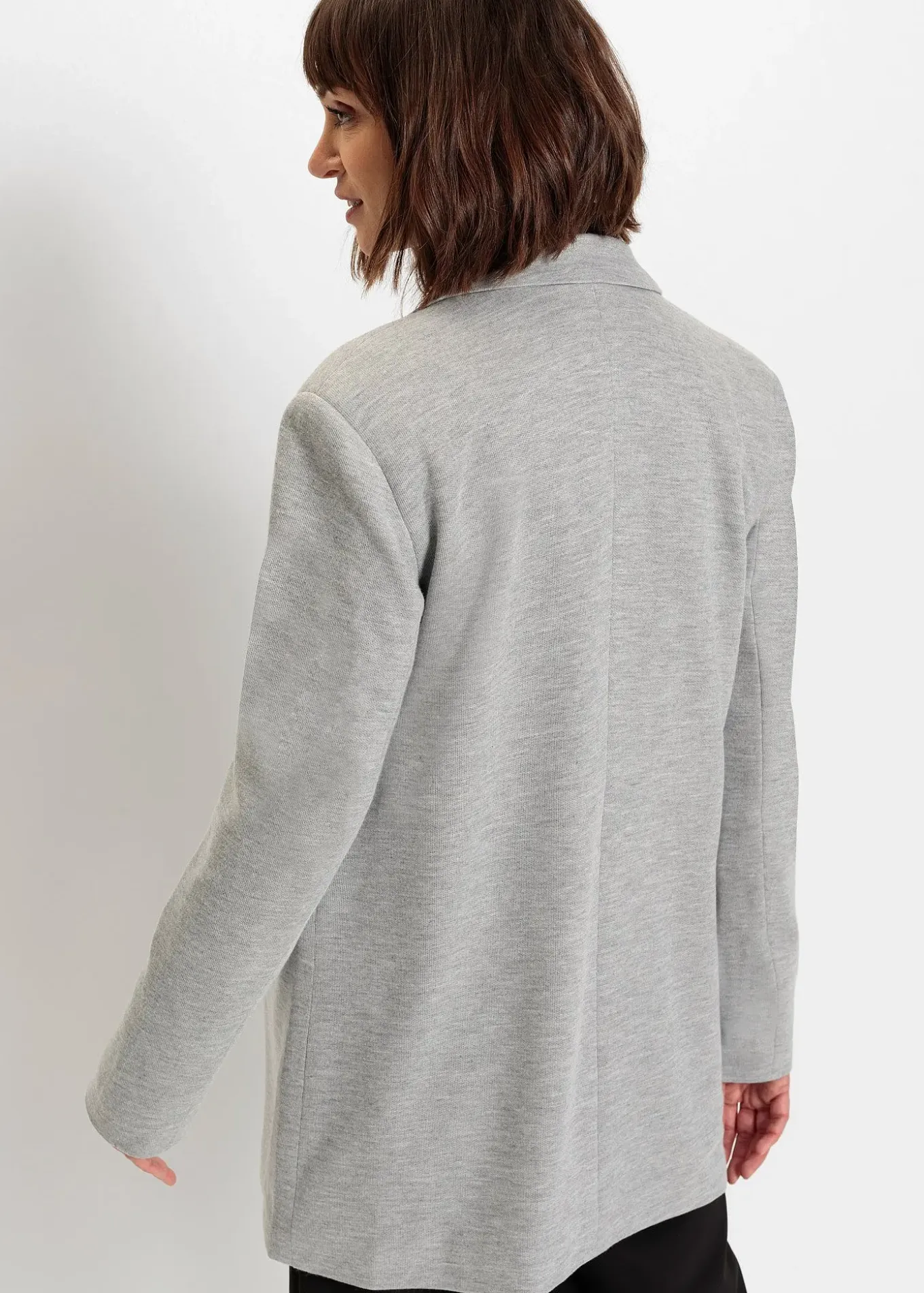 Blazer long en jersey avec poches