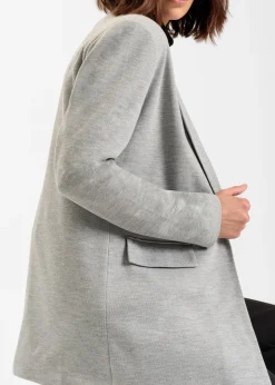 Blazer long en jersey avec poches