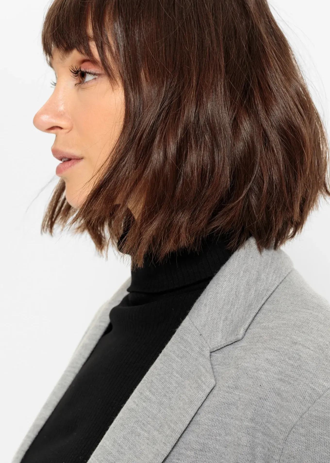 Blazer long en jersey avec poches