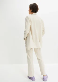 Blazer long en lin et viscose