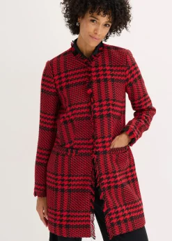 Blazer long en maille bouclette