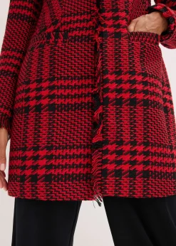 Blazer long en maille bouclette