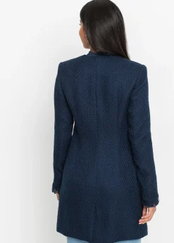 Blazer long en maille bouclée