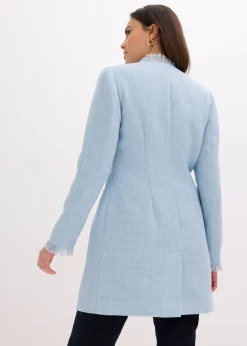 Blazer long en maille bouclée