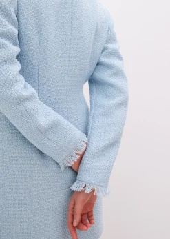 Blazer long en maille bouclée