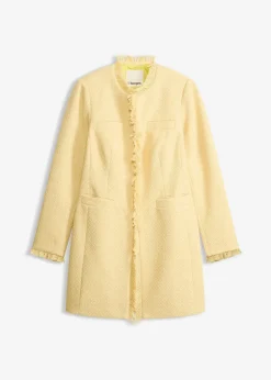 Blazer long en maille bouclée