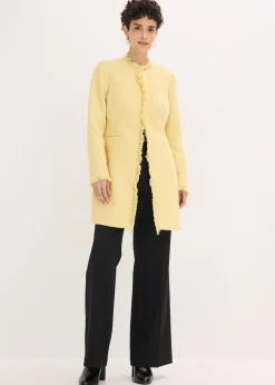 Blazer long en maille bouclée