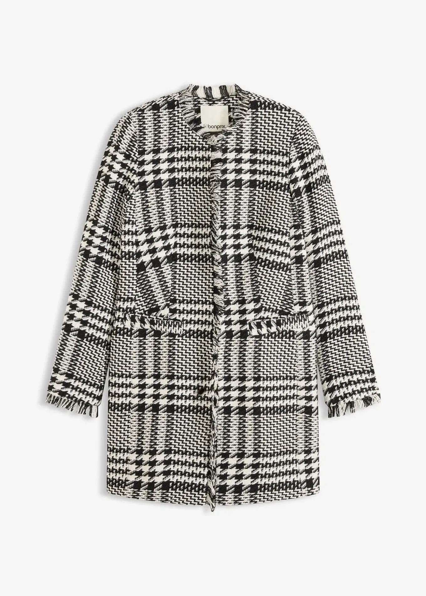 Blazer long en maille bouclette