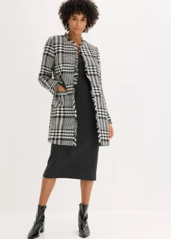 Blazer long en maille bouclette