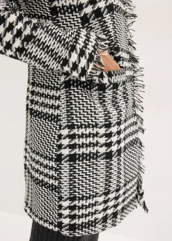 Blazer long en maille bouclette