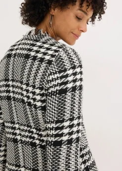 Blazer long en maille bouclette