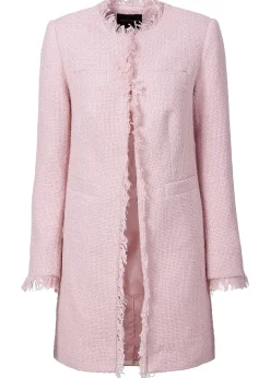 Blazer long en maille bouclée