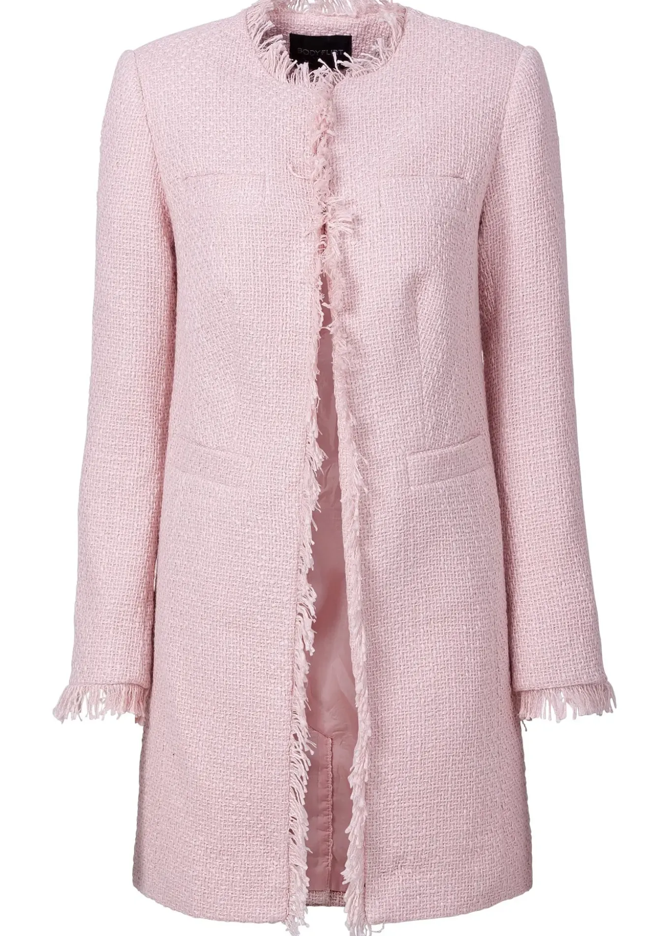 Blazer long en maille bouclée