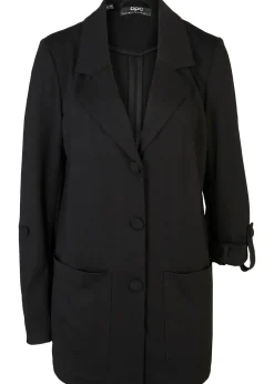 Blazer long en maille Milano de viscose mélangée