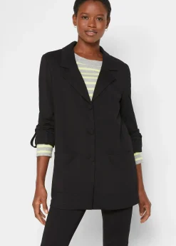 Blazer long en maille Milano de viscose mélangée