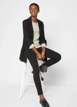 Blazer long en maille Milano de viscose mélangée