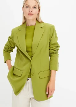 Blazer long en viscose mélangée