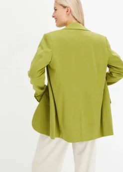 Blazer long en viscose mélangée