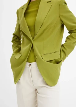 Blazer long en viscose mélangée