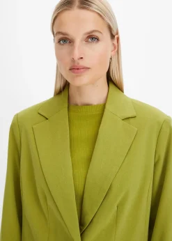 Blazer long en viscose mélangée