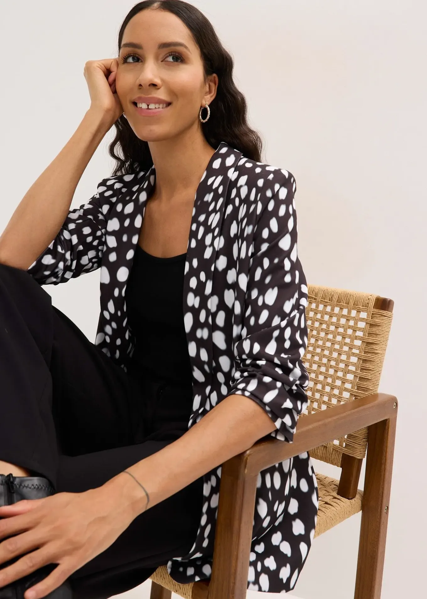 Blazer long imprimé