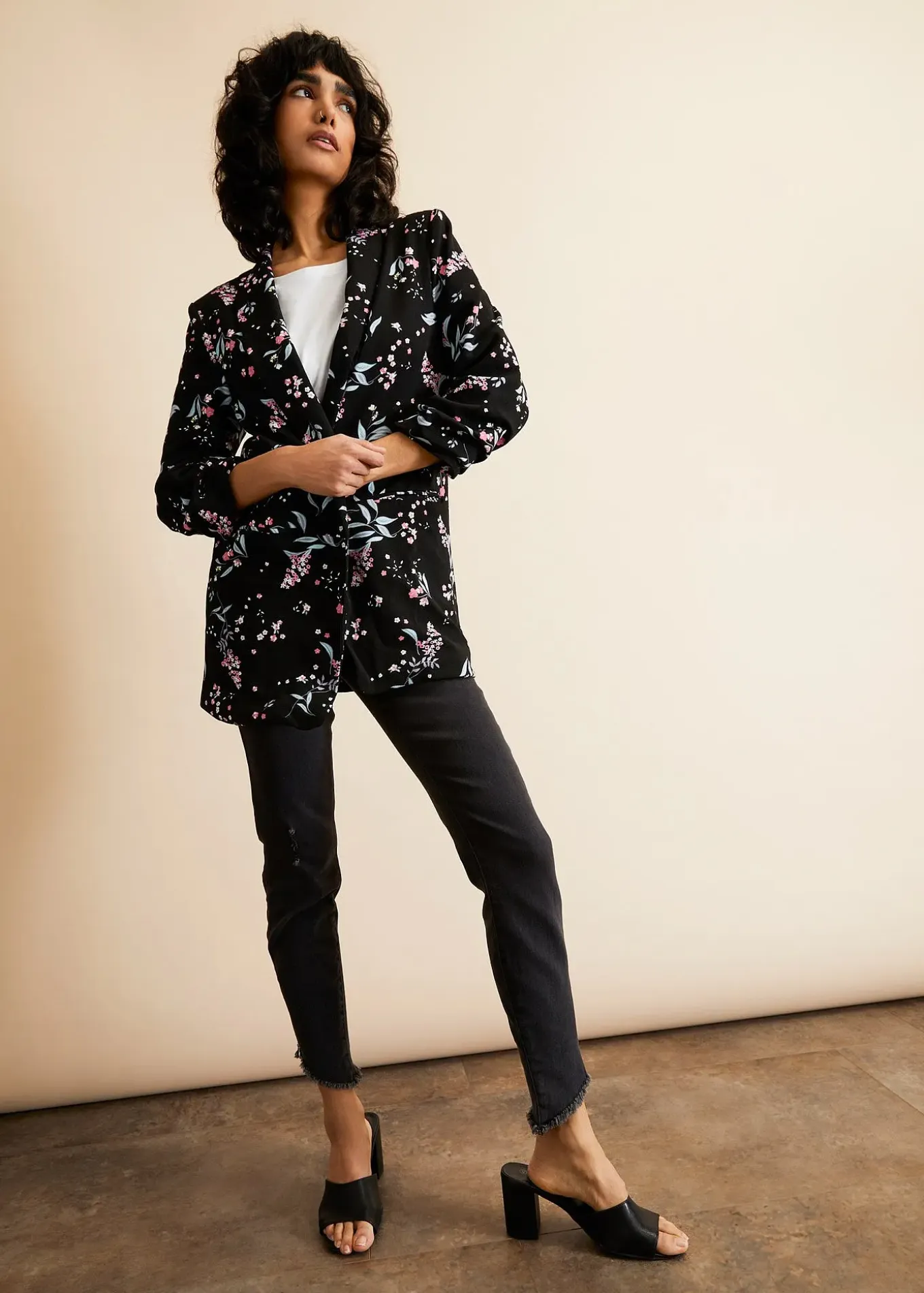 Blazer long imprimé