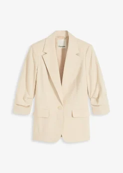 Blazer manches 3/4 ample en viscose