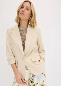Blazer manches 3/4 ample en viscose