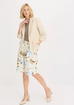 Blazer manches 3/4 ample en viscose